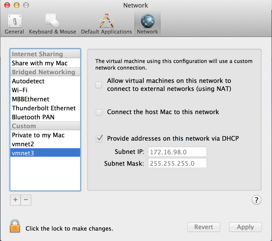 VMware New Network Interface
